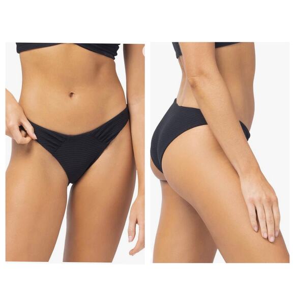 L*Space Black Sol Bikini Bottom - Picture 1 of 4